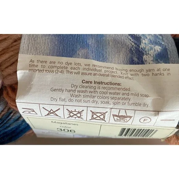 Magallanes Hand Dyed 100% Wool Yarn Chili Araucanian Yarns Color 306 - Picture 4 of 4